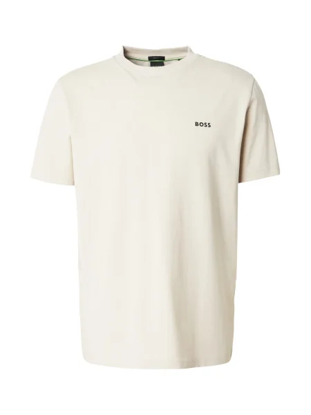 BOSS Tricou bej negru