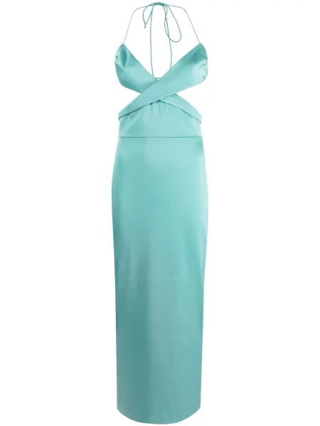 Rochie midi Alex Perry din satin până la genunchi de costum verde