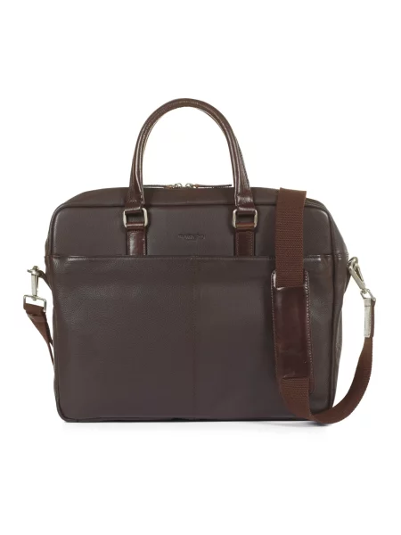 Torba na laptopa Howard London skórzana brązowa