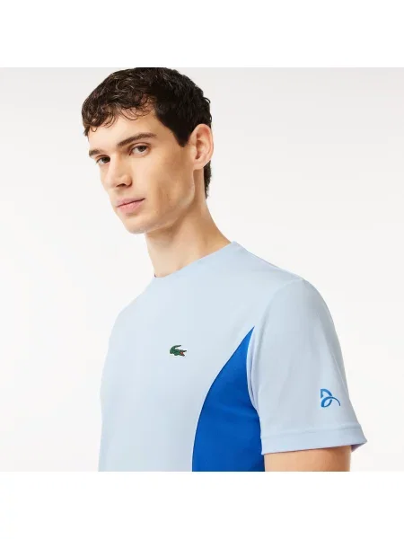 Lacoste Koszulka Sport X Novak Djokovic Regular Fit Crew Neck T-Shirt niebieski