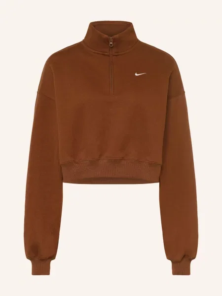 Nike Mikina S Límcem Troyer Studio hnědá