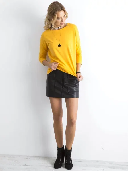 Bluză Fashionhunters galben