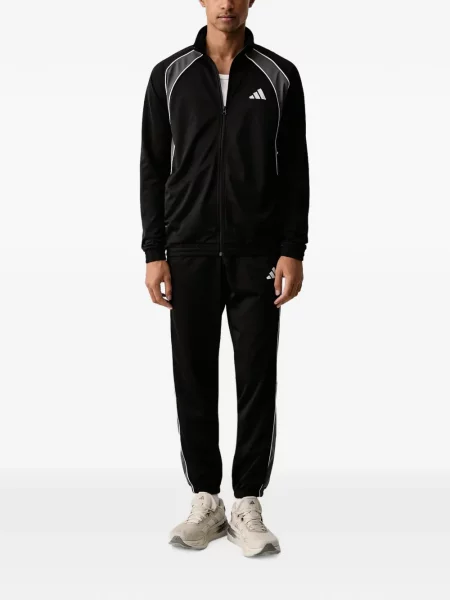 Decupat geacă Adidas cu glugă cu model piele de șarpe alb