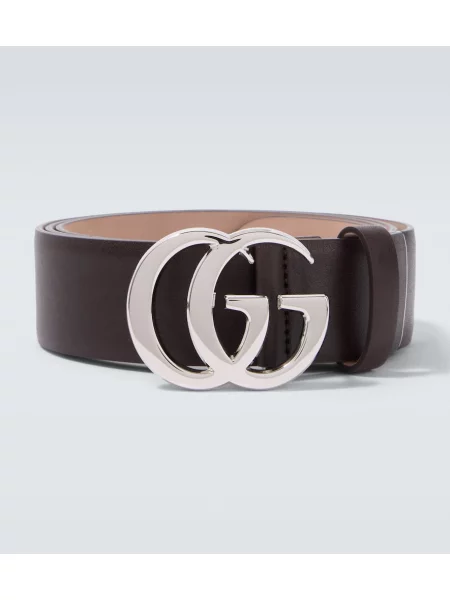 Curea Gucci din piele fără toc maro
