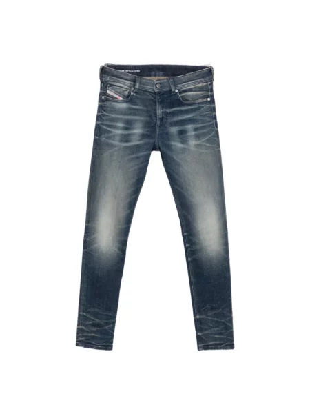 Skinny jeansy skinny Diesel niebieskie