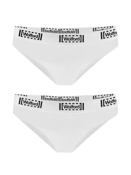 Chiloți multipac Wolford cu autograf alb