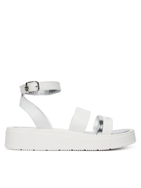 Calvin Klein Sandale Velcro Sandal D alb