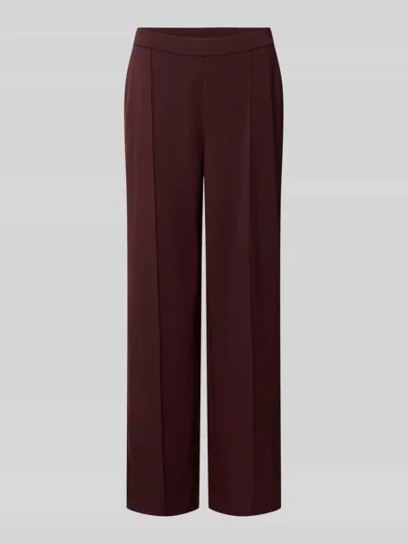 Spodnie o kroju relaxed fit o szerokości z mieszanki modalu model Melane Chill' Opus czerwone