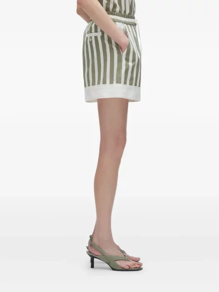 Pantaloni scurți 3.1 Phillip Lim cu dungi verde