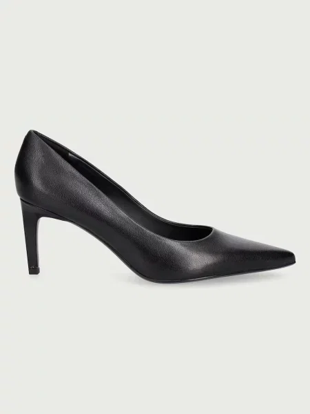 Calvin Klein štikle od kože ESS STILET 70 POLISHED LTH crna