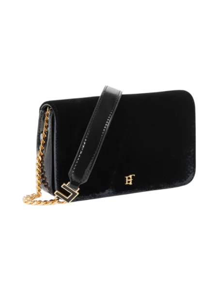 Torebka Elisabetta Franchi skórzana czarna
