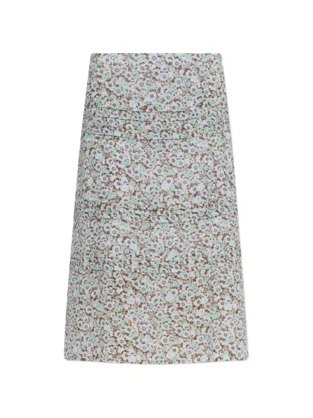 Fustă midi Tory Burch cu model floral cu imagine în linie A albastru