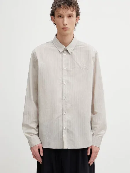 Maison Kitsuné Handwriting košile mužská béžová