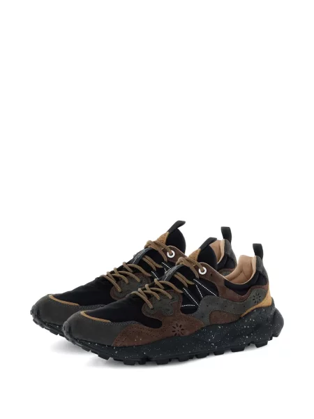 Sneakerși Flower Mountain cu model floral negru