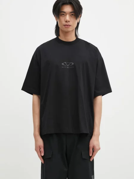 Футболка VETEMENTS Oval Logo Cropped Boxy з принтом чорний