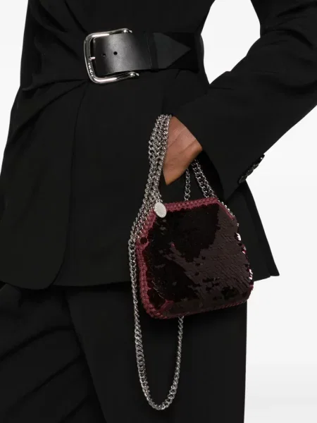 Kabelka Stella Mccartney s flitry červená