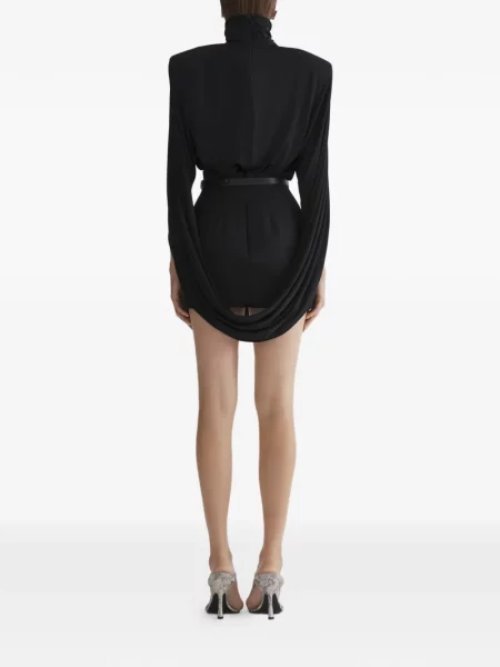Top Mugler lung negru