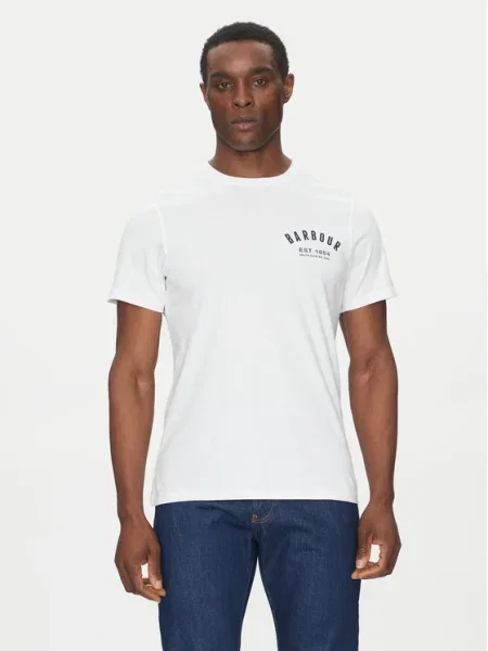 Barbour Tricou Preppy Tailored Fit alb