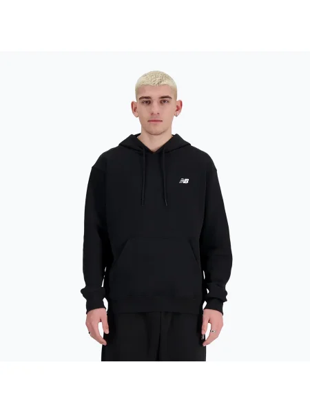 Мъжки суитшърт New Balance Small Logo French Terry Hoodie black черно