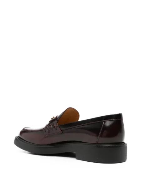 Bőr loafer Tod's autogrammal piros