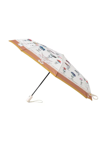 Parasol Moschino z nadrukiem beżowy
