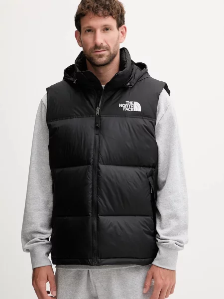 The North Face vestă de puf Retro Nuptse de iarnă negru