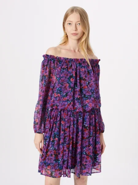 VILA Rochie verde jad / lila / roz negru
