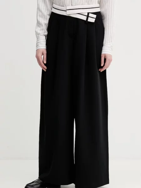 Sisley pantaloni pentru femei negru