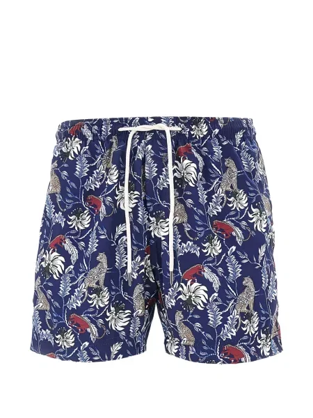 Pantaloni scurți Peninsula Swimwear cu model floral albastru