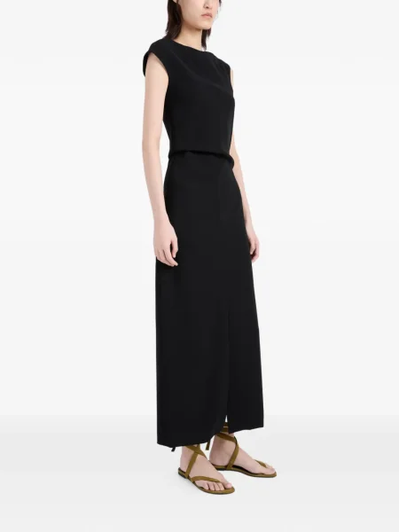 Костюм миди рокля Proenza Schouler от креп до коляното черно