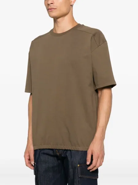 Тениска Yes London с кръгло деколте кафяво