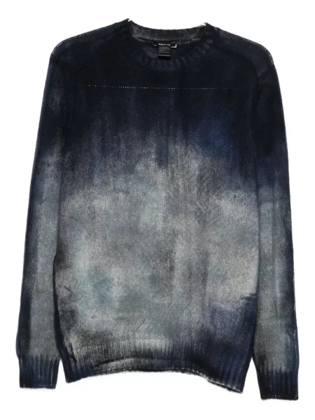 Džemper Avant Toi s printom s okruglim izrezom plava