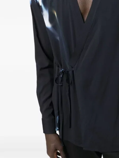 Πουκάμισο Tessitura Body Couture γραβάτες μαύρο