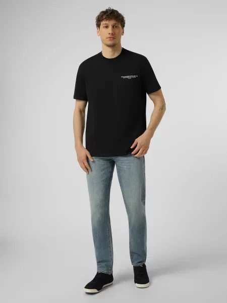 Прямі джинси Armani Exchange бавовна/еластан блакитний