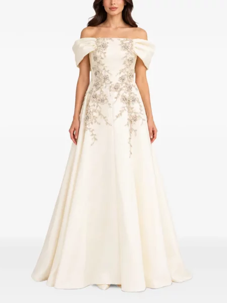 Rochie Loodyana cu model floral alb