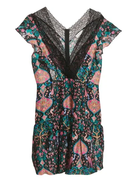 Rochie Sandro cu imagine din dantelă de costum negru