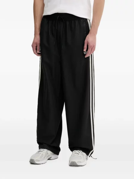 Pantaloni Adidas cu dungi alergare negru