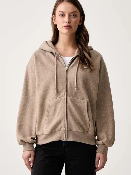 Levi's hanorac cu și glugă pentru femei cu EVERYDAY FULL ZIP bej