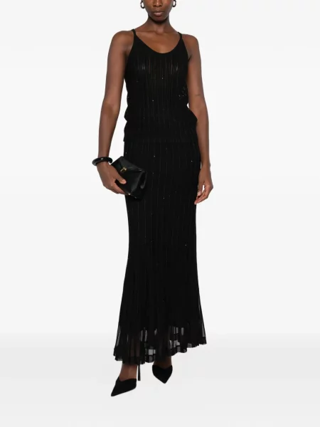 Top Tom Ford cu paiete tricotate negru