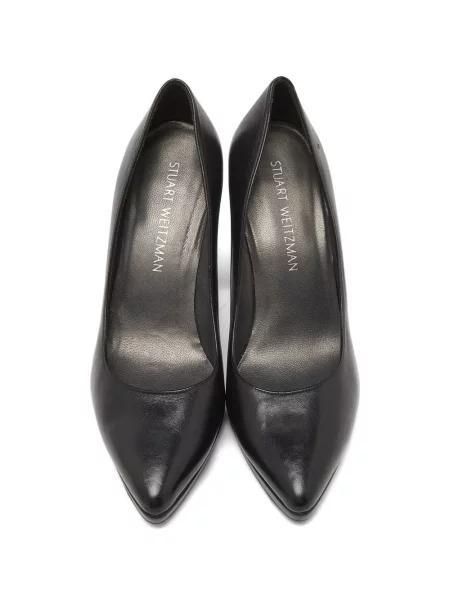 Bőr platform talpú körömcipő Stuart Weitzman fekete