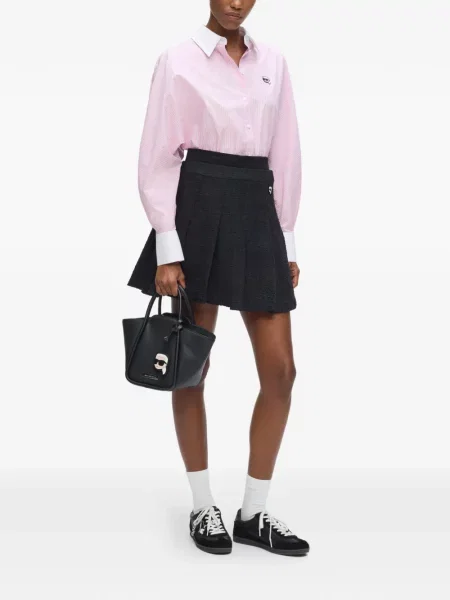 Cămașă cu dungi Karl Lagerfeld roz