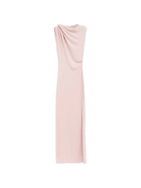Rochie maxi Atlein drapată de costum roz