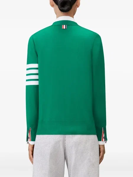 Вълнена жилетка Thom Browne зелено