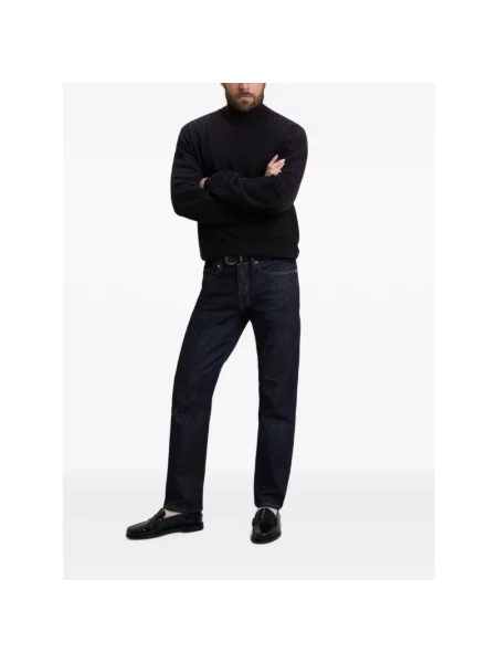 Sweter z golfem Woolrich wełniany do golfa czarny