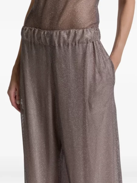 Pantaloni Alberta Ferretti argintiu