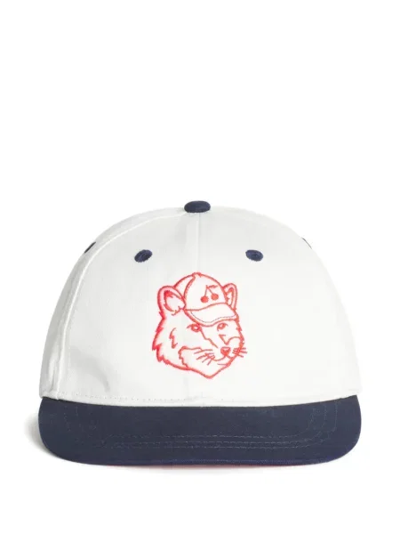 Czapka z daszkiem dziecięca Maison Kitsune biała