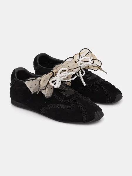 Answear.LAB sneakers dámske semišové čierna