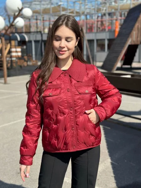 Демісезонна куртка VIVA WEAR бордовий