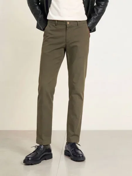 Hiltl Chino Kalhoty Taura Extra Slim Fit olivová