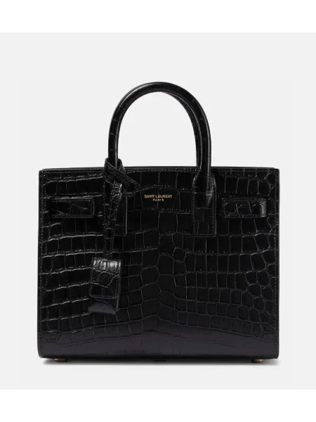 Usnjena torbica Saint Laurent črna